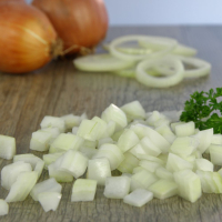 Zwiebelwürfel "Melzer" TK 4x2,5kg/Krt.,Btl