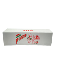 Pizzabox Rollo Kraft weiß/rot 280×70×80...