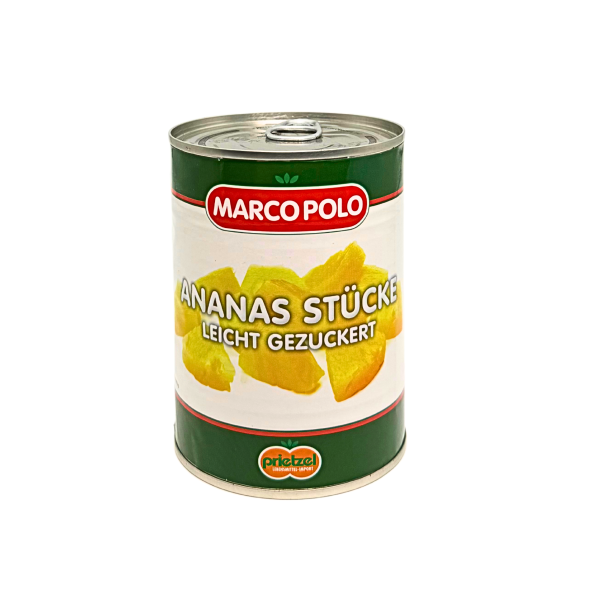 Ananas in Stücke "Marco Polo" 12x580ml/Krt., Dose