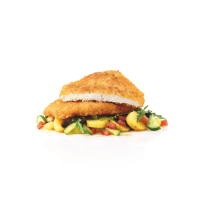Hähnchen Schnitzel m.Knusperpanade gebr. "Salomon" 25x160g/Krt., 4Kg/Krt.