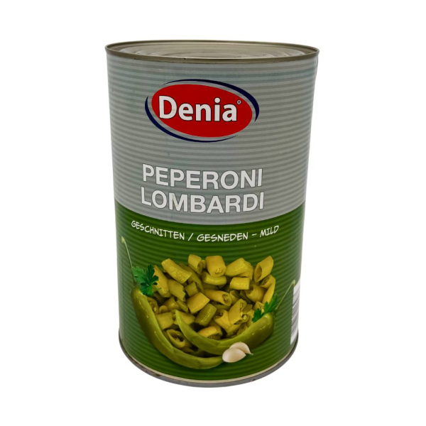 Peperoni Lombardi geschnitt."Denia", 6x4250ml/Krt., Dose