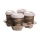 Becherträger für 4 Coffee-to-go-Becher aus Recyclingpapier 210×210×40 mm (90 St./Pck.)