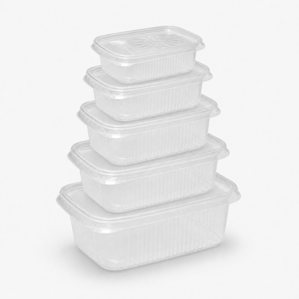 Feinkostbecher eckig 125/200/250/300/500 ml - 250 St./Krt. - Größe wählbar