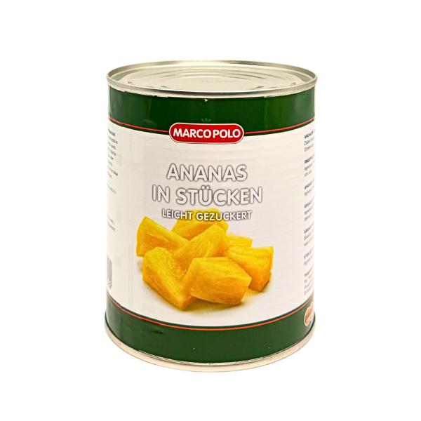 Ananas in Stücke "Marco Polo",12x850ml/Krt.,Dose