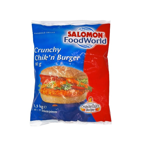 Crunchy Chikn Burger "Salomon Foodworld" 90g TK, 4x1,5kg/Krt., Btl.