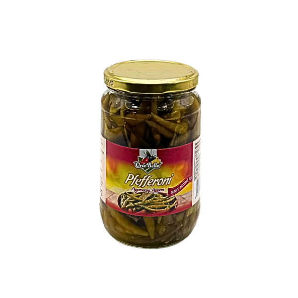 Peperoni scharf  "Orto Bello" 12x660g/Krt., Glas