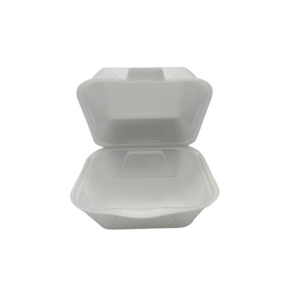 Hamburger-Box OH6 weiß (150×150×70 mm) – Papier beschichtet Einweg (125 St./Pck.)