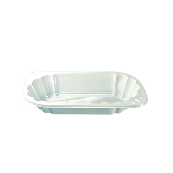 Imbissschale KU1 250 ml flach weiß (175×95×31 mm) – Polypropylen (250 St./Pck.)